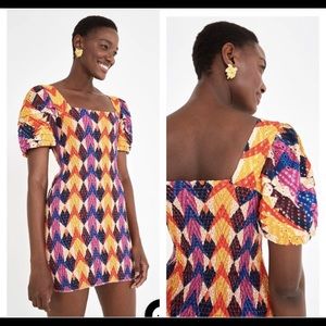 Farm Rio Lindeza grafica Mini dress